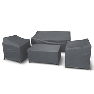 Ensemble <span class=keywords><strong>de</strong></span> 4 pièces <span class=keywords><strong>de</strong></span> couverture <span class=keywords><strong>de</strong></span> meubles <span class=keywords><strong>de</strong></span> <span class=keywords><strong>jardin</strong></span>, véranda extérieure, couverture <span class=keywords><strong>de</strong></span> meubles en rotin en tissu Oxford résistant à l'eau - Product Image 1