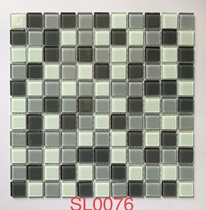 Giá rẻ 24x24mm và 48x48mm khảm thủy tinh thiết kế nóng bán lục giác nhọn màu vàng phòng tắm nhà bếp tường lưới trang trí khảm - Product Image 1