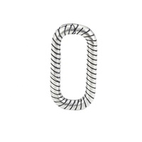 Fermoir ovale torsadé plaqué or 925 en argent sterling avec trombone rectangulaire pour la fabrication de bijoux de collier