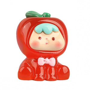 Figurines de fruits en résine rouge vif, mini ornements, accessoires de bijoux DIY, couleur aléatoire, design 3D pour la décoration artisanale - Product Image 5
