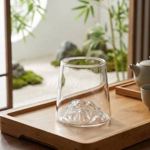 <span class=keywords><strong>Bicchiere</strong></span> in <span class=keywords><strong>Vetro</strong></span> Borosilicato a Forma di Montagna, Design Creativo, per Whisky, Succhi e Caffè, Modello Monte Fuji - Product Image 4