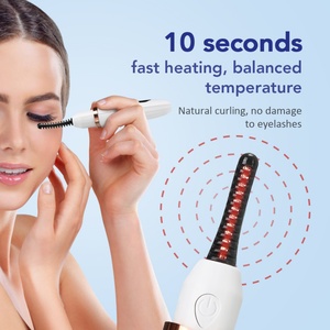 Portable Wireless Electric <b>Heated</b> Eyelash Curler Mini <b>USB</b> Rechargeable Lash Lift Wand Custom Logo Available Home Salon Use - Product Image 3
