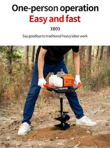 Hotoka เครื่องขุดหลุมปลูกต้นไม้เครื่องขุดหลุมขุดดินเจาะ2จังหวะเบนซิน68cc น้ำมัน - Product Image 6