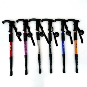 Bastones de trekking con absorción de impactos, plegables, ultraligeros, adecuados para acampar al aire libre, montañismo, senderismo y viajes - Product Image 2