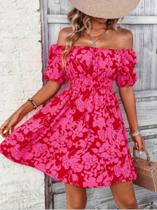 Moda zarif kadın seksi Midi elbise etek yaz Backless baskı kısa elbiseler Robe şezlong Vestidos askısız rahat elbiseler - Product Image 4