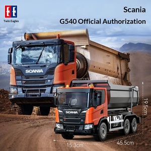 Double Eagle E593 <span class=keywords><strong>Scania</strong></span> <span class=keywords><strong>Camion</strong></span> benne télécommandé en plastique et alliage, modèle 1:20, jouet de simulation électrique pour travaux publics - Product Image 2