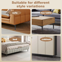 Pieds de support robustes en fer pour cadre de lit traditionnel, pieds de tête de lit – Polyvalents pour meuble TV, table basse, canapé, meuble à chaussures, chambre, cuisine