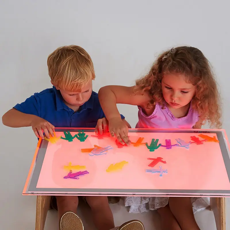 Многоцветный меняющий RGB Детский обучающий сенсорный светодиодный светильник для дошкольного возраста