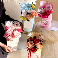 Boîte cadeau ronde personnalisée avec logo, pour petites entreprises, vente en gros, boîte cadeau originale réutilisable avec poignée, impression créative