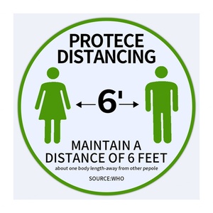 Pegatinas autoadhesivas de 6 pies para pisos con diseño de huellas, pegatinas para niños, pegatinas de distanciamiento social para centros comerciales - Product Image 2