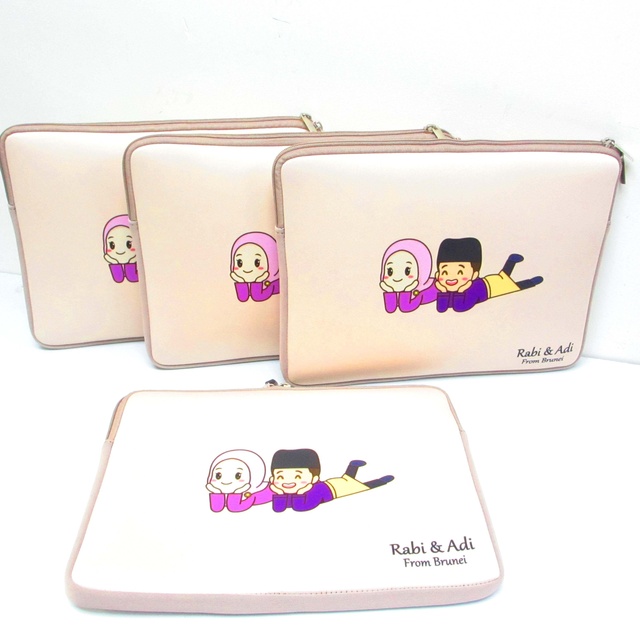 OEM Custom Logo Printed Neoprene Computer Bag Laptop Sleeve With Double Zipper