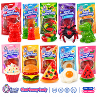 Groothandel 150g Reuze Gegoten Gummy Candy Gebakken Ei Donut Dolfijn Spin Slang Fruitig Kauwbaar Jelly Snoep Oversized Grote Gummy Candy