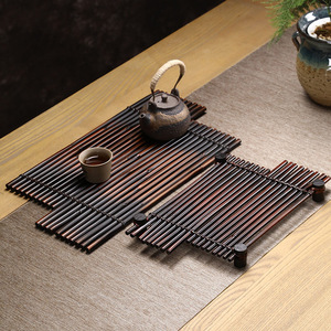 Anji Handmade Bamboo <b>Tea</b> Tray Japanese Style Flat Bamboo Mat For <b>Tea</b> <b>Set</b> Accessories Bamboo Crafts - Product Image 1