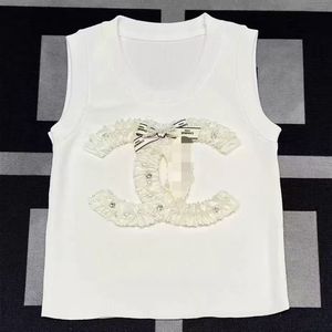 Nuovo Top Estivo 2026 in Maglia di Alta Qualità con Decorazioni di Perline e Cristalli - Product Image 1