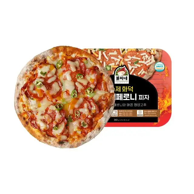 Home Party Food Frozen Food Pepperoni Pizza Made in Korea Bulpane firepot handmade pizza 310g with round shape