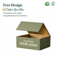 Caja de Empaque Premium de Alta Gama para Uñas Postizas con Esponja, Diseño con Lámina Dorada
