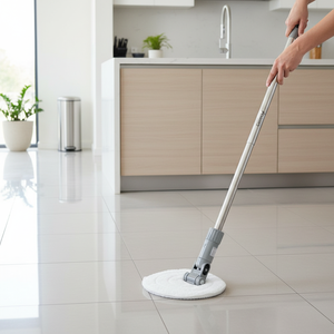 Gizmop 43 cm Microfiber Floor Pad Antibacterial Self-Wringer Design Durable Reusable Sustainable Stainless Steel Pole Fast - Product Image 4