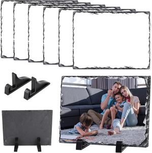 Vente Flash : Ardoise vierge rectangulaire pour sublimation 15x20cm (6x8 pouces) avec support pour impression par transfert thermique - Product Image 1