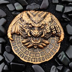 Nuevo estilo Fierce Roaring <span class=keywords><strong>Dragon</strong></span> DND Metal Dice Spinner Tabletop RPG Gaming Dice con caja Premium - Product Image 4