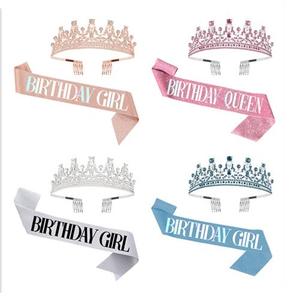 Kit <span class=keywords><strong>de</strong></span> accesorios <span class=keywords><strong>para</strong></span> el cabello <span class=keywords><strong>con</strong></span> diamantes <span class=keywords><strong>de</strong></span> imitación <span class=keywords><strong>para</strong></span> niña, conjunto <span class=keywords><strong>de</strong></span> corona y Tiara <span class=keywords><strong>de</strong></span> feliz cumpleaños, accesorios <span class=keywords><strong>para</strong></span> el cabello, decoración <span class=keywords><strong>de</strong></span> fiesta <span class=keywords><strong>de</strong></span> cumpleaños, oro rosa - Product Image 2