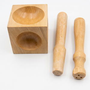 LUXURO Bloque de madera para doming con 2 punzones de doble tamaño, forma estándar, 0.120g, herramienta para engastar, conformar y dar forma a joyas GS587 - Product Image 1