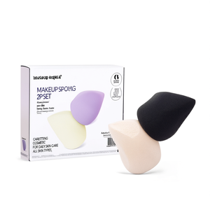 Ensemble de 2 éponges de maquillage, éponges cosmétiques ajustées pour les soins quotidiens de la peau, tous types de peau - Product Image 2