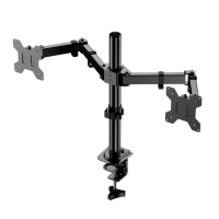 Bras de moniteur robuste pour écrans de 10 à 32 pouces, support de moniteur d'ordinateur réglable jusqu'à 10 kg, bras de moniteur à ressort à gaz unique