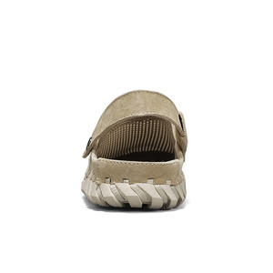 Sandales décontractées pour hommes en cuir et maille respirante, chaussures de plage, chaussures de marche en plein air, sandales fermées pour hommes - Product Image 4