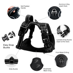 مخصص برتقالي عاكس أوكسفورد كلب طقم قابل للتعديل ناعم مبطن بدون سحب للكلاب الصغيرة المتوسطة الكبيرة - Product Image 5