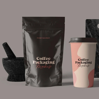 Pochette à café en plastique biodégradable, impression personnalisée, sac en aluminium pour poudre de protéines de lactosérum