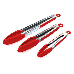 Pince de cuisine en silicone et acier inoxydable, antidérapante, pour barbecue, salade, grillades et accessoires de cuisine - Product Image 2