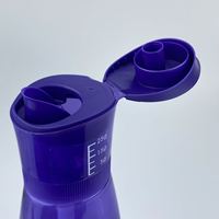 Bouteilles en plastique PET transparentes violettes de 800 ml, vides, avec bouchon doseur pour détergent liquide pour tissus