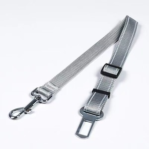 मशीन धोने योग्य रिट्रेटेबल पालतू कार सीट बेल्ट सामरिक शैली नायलॉन सुरक्षा कवच कुत्तों के लिए ठोस चिंतनशील कॉलर - Product Image 2