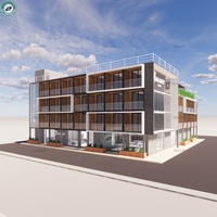 Hôtel de luxe 7 Galaxy à 4 étages Hôtel modulaire étoilé en conteneur Bâtiment commercial préfabriqué à Manille