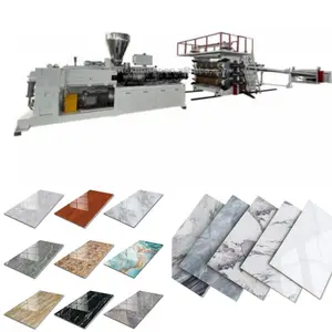 Multi-use automatic plc control pvc carbon slate marble board wall panel pvc uv marble sheet extruder machine