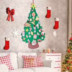 DIY Felt <b>Christmas</b> <b>Tree</b> 3.2FT with 33Pcs Detachable Ornaments <b>Wall</b> Hanging <b>Christmas</b> Decorations Felt Craft Kits for Kids - Product Image 3