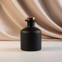 Diffuseur de parfum d'ambiance longue durée pour la maison, bouteille cylindrique en verre mat, marque privée, estampage à chaud sur écran givré
