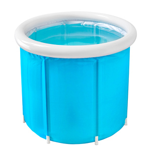 Bañera de Hielo Plegable Portátil de PVC Grande con Ducha y Limpiador para Terapia de Recuperación por Inmersión en Frío para Atletas - Product Image 6