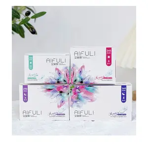 Ready to ship low MOQ promotion price Aifuli Anion sanitary napkin with Strip wrapping