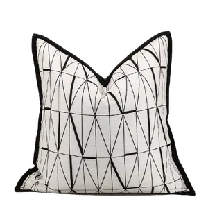 Nuova federa geometrica fodera per cuscino in bianco e nero cuscini di design Advanced Hotel Decor fodere per cuscini di lusso