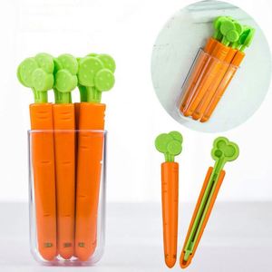 Wholesale Carrot Seal in 5 Packs Food Sealing <b>Clip</b> Plastic Cartoon Snack Bag Sealed With Magnets - Product Image 1
