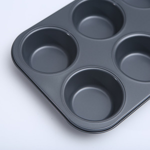 Molde Redondo de Acero al Carbono de 6 Cavidades para Pasteles, Utensilio de Repostería Antiadherente para Uso Doméstico - Product Image 3