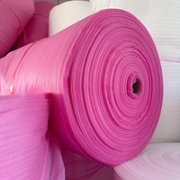 Rouleau de mousse EPE antistatique à épaisseur personnalisée, matériau de rembourrage, emballage protecteur, couleur rose