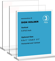 Présentoir de Table en Acrylique Double Face A4/A5 Personnalisé – Support de Menu Polyvalent, Porte-Cartes de Visite, Panneau Publicitaire