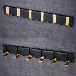 Có thể gập lại móc tường 1-6 móc kim loại ẩn móc áo - Product Image 2