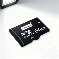 Carte mémoire pour appareil photo, carte SD Innodisk 3TE4 64 Go, carte SD industrielle U3, plastique noir