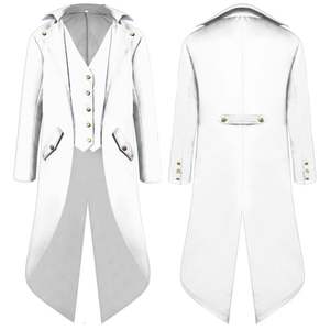 Vêtements médiévaux vintage pour hommes Tuxedo vintage punk <span class=keywords><strong>mi</strong></span>-long pour hommes Vêtements d'extérieur pour hommes Costume de Pâques d'Halloween - Product Image 4