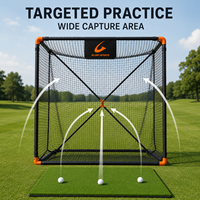 Filet d'entraînement de golf portable pour adultes avec cible, idéal pour le practice de la frappe, du driving et du chipping en extérieur
