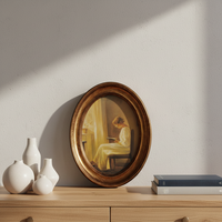 Marco de Fotos Rectangular de Plástico, Estilo Europeo Retro Clásico, Ligero, Vintage, Minimalista, Color Madera, para el Hogar