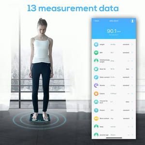 Báscula Digital de Grasa Corporal con Capacidad de 180 kg/400 lb, Función Inteligente Tuya WiFi, Funciona con Batería, Báscula Corporal Inteligente con WiFi, Báscula de Grasa Corporal Inteligente - Product Image 5
